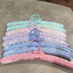 Set of Satin Padded Hangers in Pastel Colors